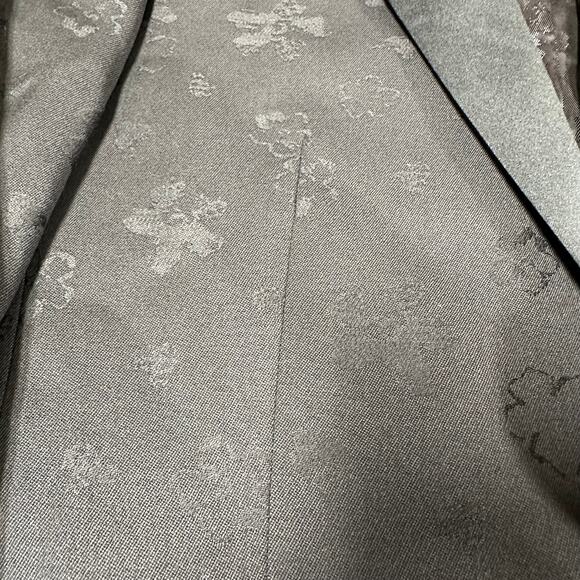 Ted Baker London Jules Flower Print Tux Peak Jacket Black Men's Size 38S NWT - Picture 3 of 10